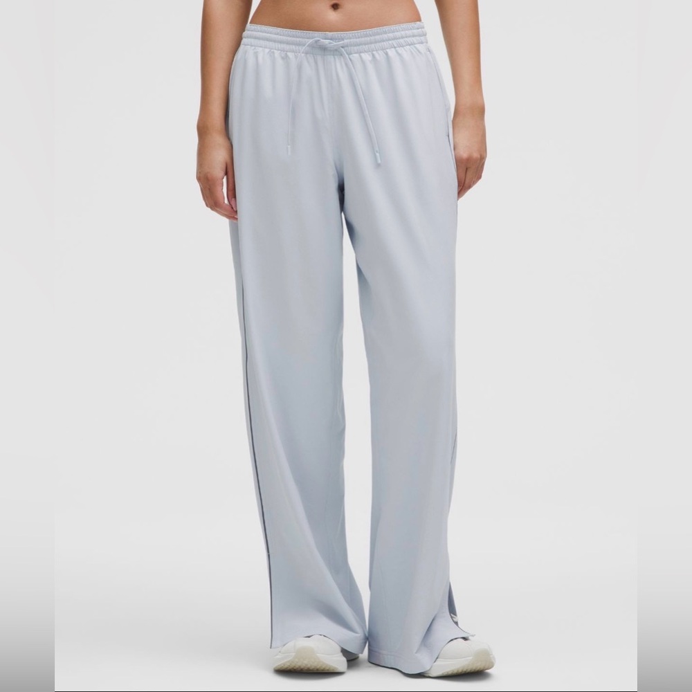 Lululemon court rival wide leg track pant - starch blue/solar gray